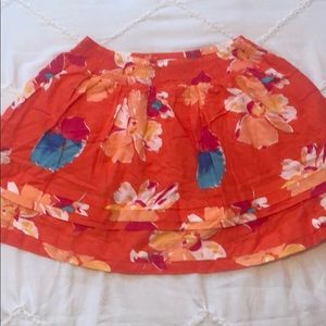 Orange floral skirt